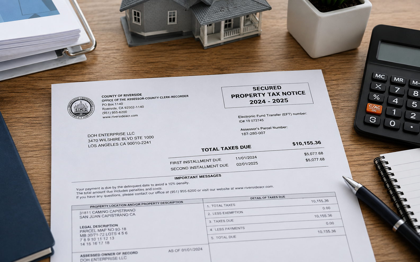 REPLACE: Delinquent tax documents