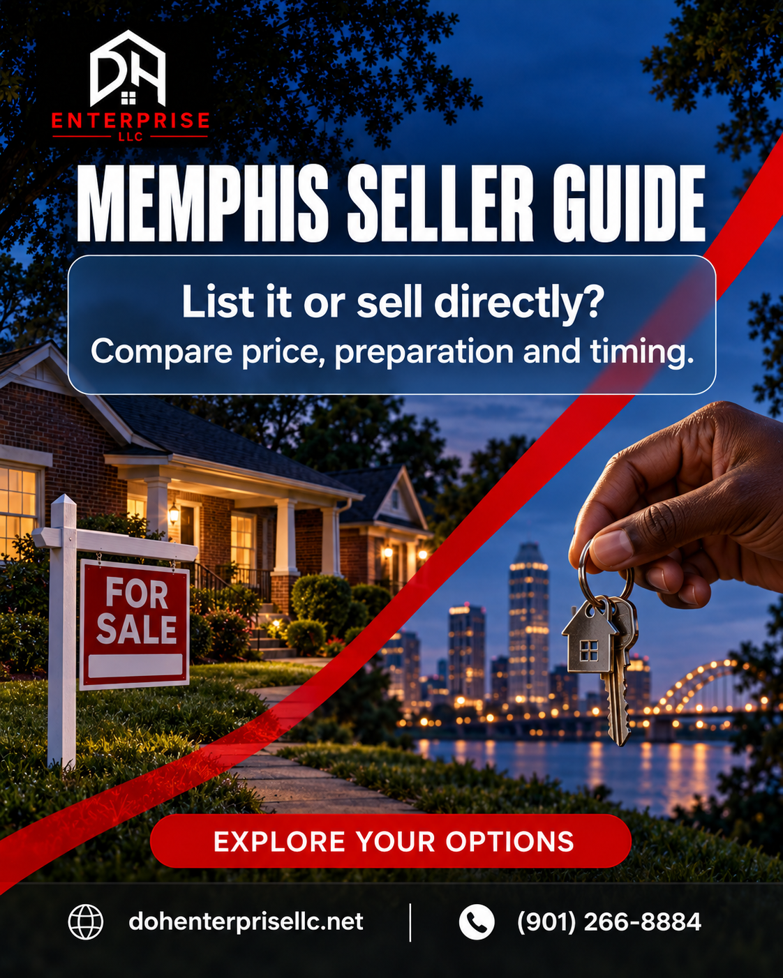 Memphis homeowner comparing a traditional listing with a direct property offer