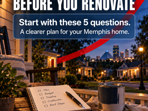 Memphis homeowner reviewing renovation costs before selling a house